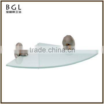 Simple Hotel Style China manufacture Zinc Alloy Nickel Bathroom Accessories Wall Mounted Corner Commodity Shelf