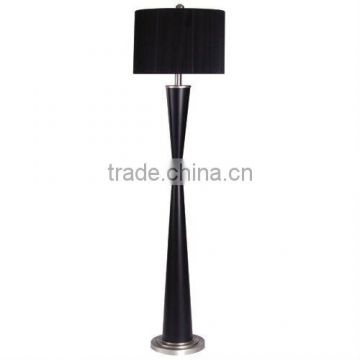 Modern stain black Wooden Hotel Floor Lamp