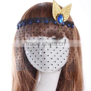 MYLOVE gold leaf lace mask handmade women accessory fashion mask ML5063