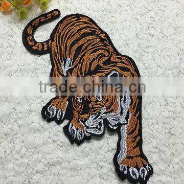 Custom made embroidery tiger shape animal patches