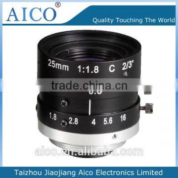 cn aico hot sale camera hd megapixel 2/3" F1.8 25mm industry vision c-mount lens