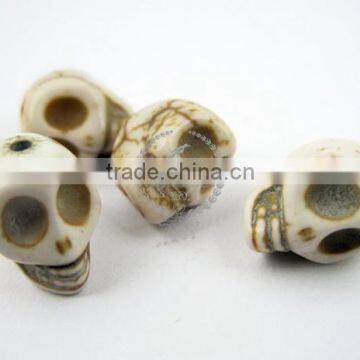 12MM White TURQUOISE Skull Stone Beads,skull Loose Beads,skull Beads Strand 3020001