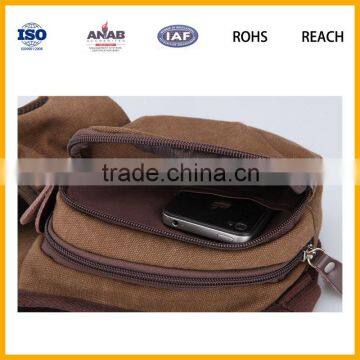 Factory Promotional Popular Design Canvas Waist Bag With Bottle Compartment for Outdoor, Running, Cycling photo-5