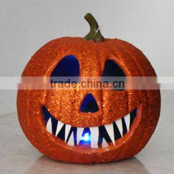 Halloween glitter light up pumpkin for out door decoration