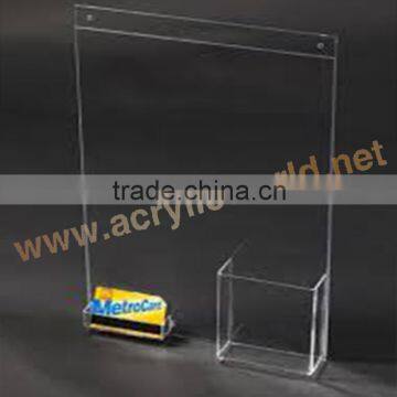 clear acrylic magazine or brochure holder