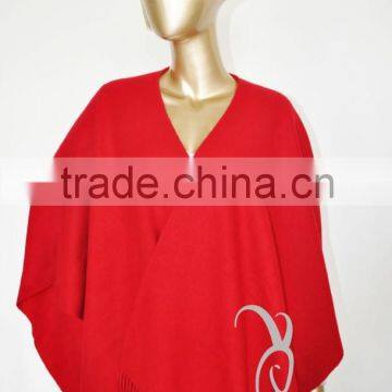 Woven With U Opening Pure Cashmere Poncho