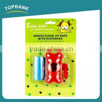 Toprank China Supplier With Dispenser/Drawstring Bag Dog Waste Dog Bags Poop Waste Bags