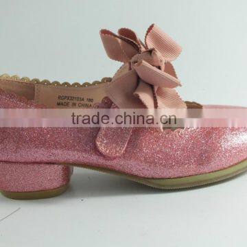 lovely pink flower glitter latest girl footwear design