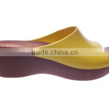 Ladies plastic shoes with soft high sole