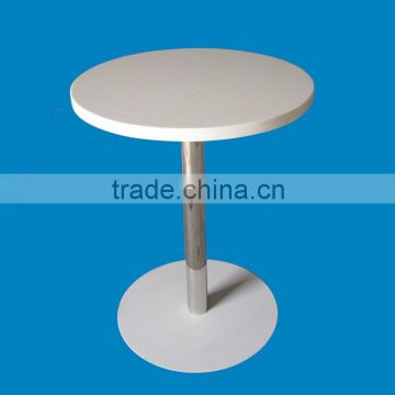 Round solid surface dining table , solid surface table top with stainless steel table base