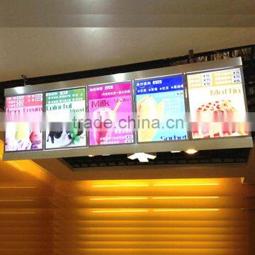 New business idea led backlit menu,led menu,led menu light box for restaurant