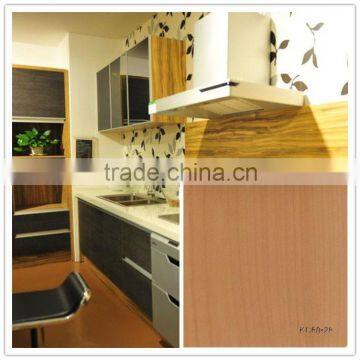 pvc woodgrain matt furniture lamination film for door