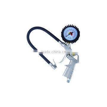 Tire inflator gun/vehicle tools inflation gauge