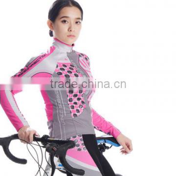 2013 new design for Lady pink Sublimated thermal Cycling jerseys