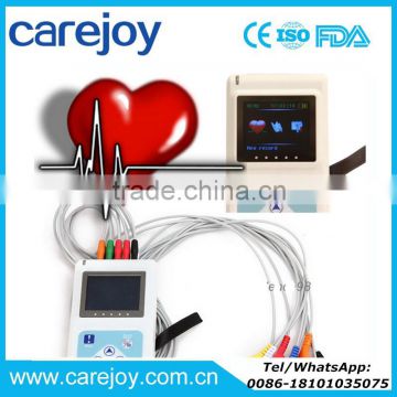 CE approved 12 channel 12 Lead Color LCD ECG Holter Monitor 24 Hours CS-12CL