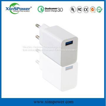 Good Quality White/black QC3.0 Wall USB Charger for Mobile Phone photo-4