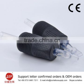 Best Sale All styles 1 inch Disposable Tattoo Grips black rubber tattoo grip 25mm tattoo grips with needles