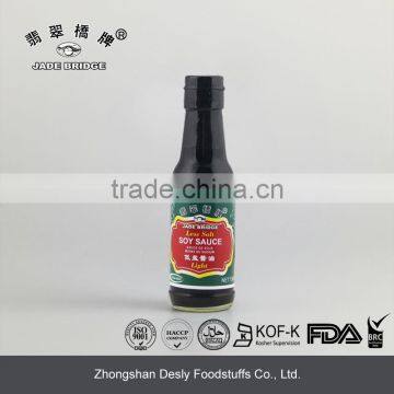 Health natural Chinese seasoning low sodium and non MSG light soy sauce 150ml