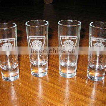 engraved shot glass with frosted printing