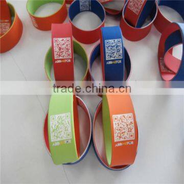 Customized QR Code Silicoen id Bracelet for Sports