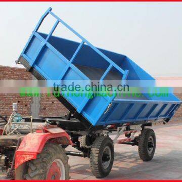 strong construct 5ton 4 wheels sides dump farm trailer for sale