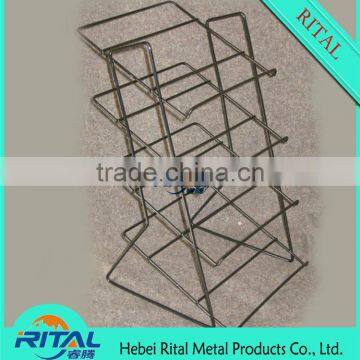 Wire Mesh Literature Display Floor Rack