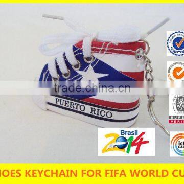 world cup 2014 Wholesale Mini Hi Top Sneaker Keychain