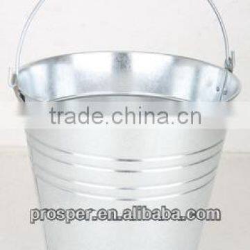 Silver metal flower bucket