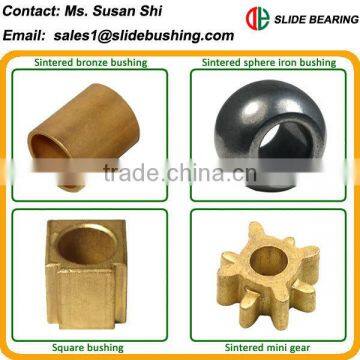 FU flanged oil retaining sintered bronze bearing oilite washer sintered gear powder iron bushing PM bronze spherical plain bush