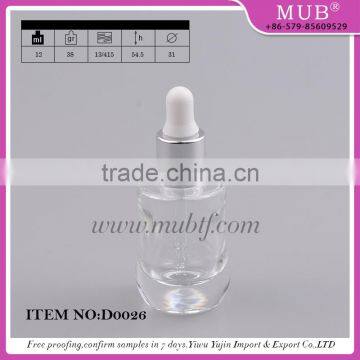 12ml glass dropper bottle with child proof rubber dropper essential oil bottle e-liquid bottle