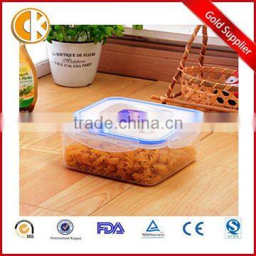 Clear Square Plastic Microwave Food Storage Container with lock lid