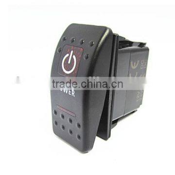 Rocker Switches With POWER LIGHTS Red