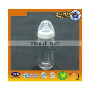 180ML High Quality Unbreakable Glass Feeding Bottle With Many Colors photo-2