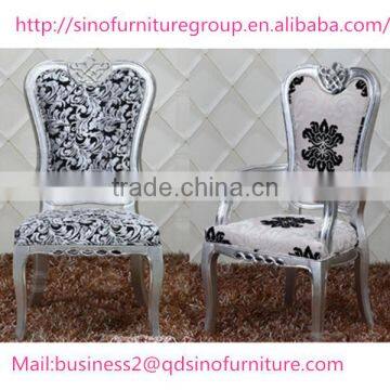 Modern Wood or Stainless Steel Framed Baroque Chair photo-2