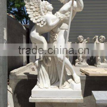 Big Stone Lion Statue Outdoor Marble Carved Garden Decorative Warrior Statue