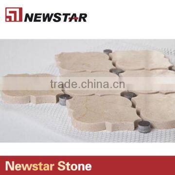 Newstar Crema Marfil Natural Marble Bathroom Wall Tile Spanish Lantern Mosaic photo-3