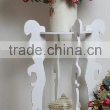 Wood-Plastics Composite Decorative 2 Tier Flower Plant Shelf