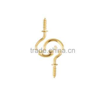 20 Pack 1-1/4inches Gold Plated Screw Cup Hook photo-5