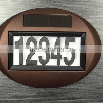 Stainless Steel OVAL Solar Address (House Number) Light photo-3