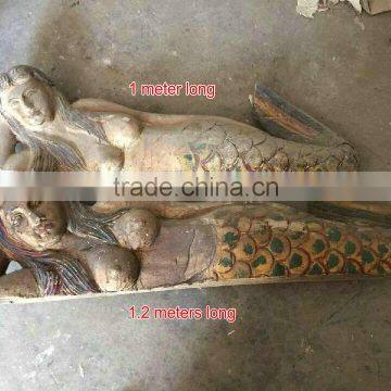 Handmade Wooden Mermaid Sculpture photo-5
