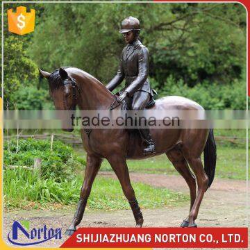 garden decoration large bronze rider sculpture for sale NTBH-S827X