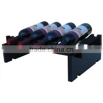 RH-H21 Wooden Stripes Supermarket Wine Rack Display Shelf photo-5