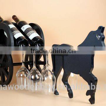 Animals Decorative Wrought Wood Wine Racks Promotion Weeding Gift Animal Shaped Single Wine Bottle Serving Rack Holder Di photo-2