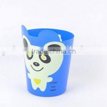 Printed Plastic Trash Can/Rubbish Bin Household Garbage Can With Cartoon Pattern/Desktop bin