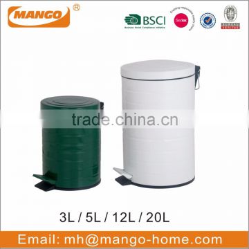 Colorful Round Metal Pedal Rubbish Bin