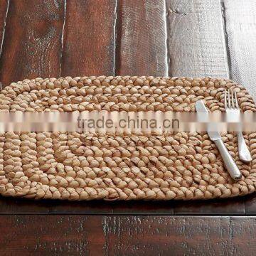 White Washed Color, Vietnam Rectangular Place Mat/ Woven Table Mat photo-4