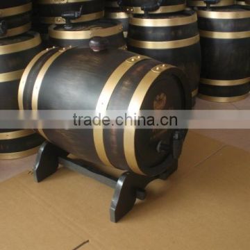 Eco-friendly customed wholesale wood wine barrels, solid wood bucket, christmas packaging wine box