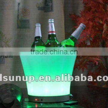 illuminated LED ice bucket/luminous bucket /light-emitting ice pail/glowing bucket /glittering ice bucket/ lighting LED cooler