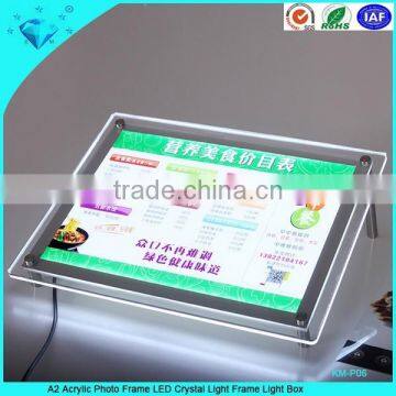 A2 Acrylic Photo Frame LED Crystal Light Frame Light Box