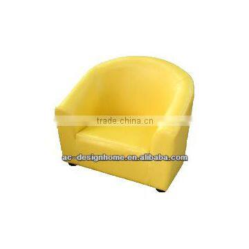 YELLOW PVC/WOODEN KID ONE SEAT SOFA